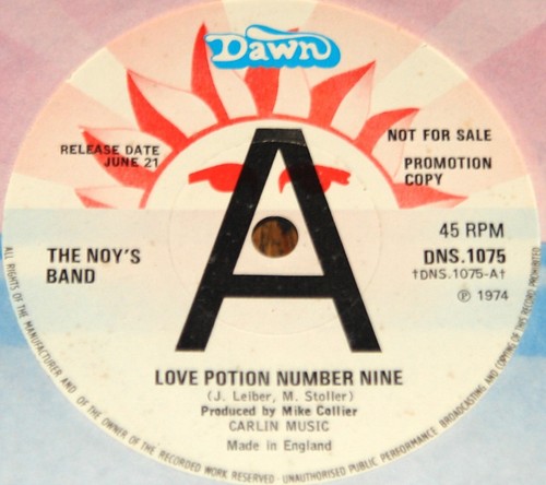 THE NOY'S BAND ~ LOVE POTION NUMBER NINE b/w ELDORADO ~ UK DAWN PROMO 7" 1974 - Picture 2 of 8