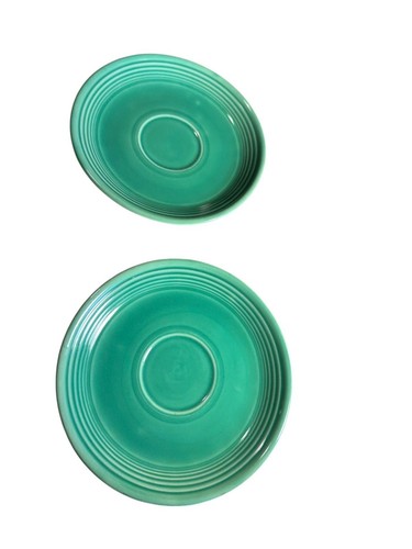 Juego de 2 platos platillo verde fiesta vintage - Imagen 2 de 5