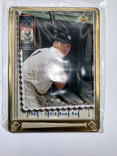 MICKEY MANTLE Metallic Impressions Upper Deck Baseball Heroes Box Set - Picture 6 of 17