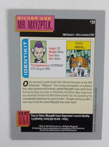 1991 Impel DC Comics Cosmic Cards (Pick Your Card) - Picture 59 of 361