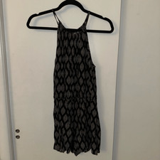 Mossimo Supply Co. Womens Black White Pattern Romper Medium GUC