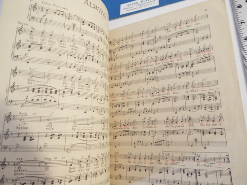 LOT-VTG SHEET MUSIC-IRVING BERLIN-EASTER PARADE-HOW DEEP IS OCEAN-WALTZES*BONUS* - Picture 8 of 9