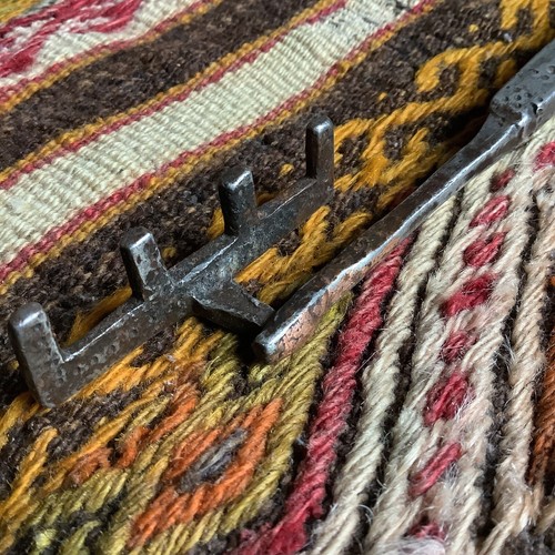 Antique Iron Key Lock Dogon Mali Africa Schloss Padlock Hammered Smith Bronze XL - Picture 11 of 12