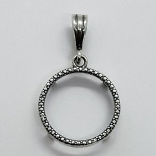 925 Sterling Silver Dime Bezel 18 mm Coins Prong Back Illusion Edge High Quality