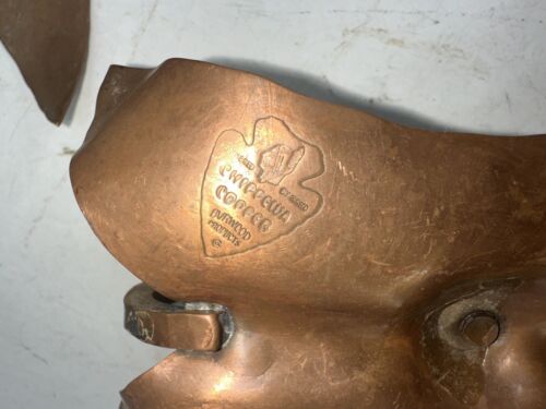Pair Vtg Chippewa Copper Burwood Products Candle Holder Hammered Solid Copper - Picture 11 of 13
