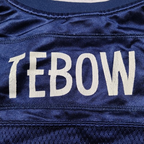 Tim Tebow #15 REEBOK NFL Players Youth Large Denver Broncos Blue Nylon Jersey - Picture 13 of 14