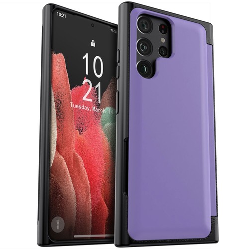 Funda a prueba de golpes abatible con ranura para tarjeta magnética para Samsung S21/S21+/S21 Ultra 5G - Imagen 47 de 58