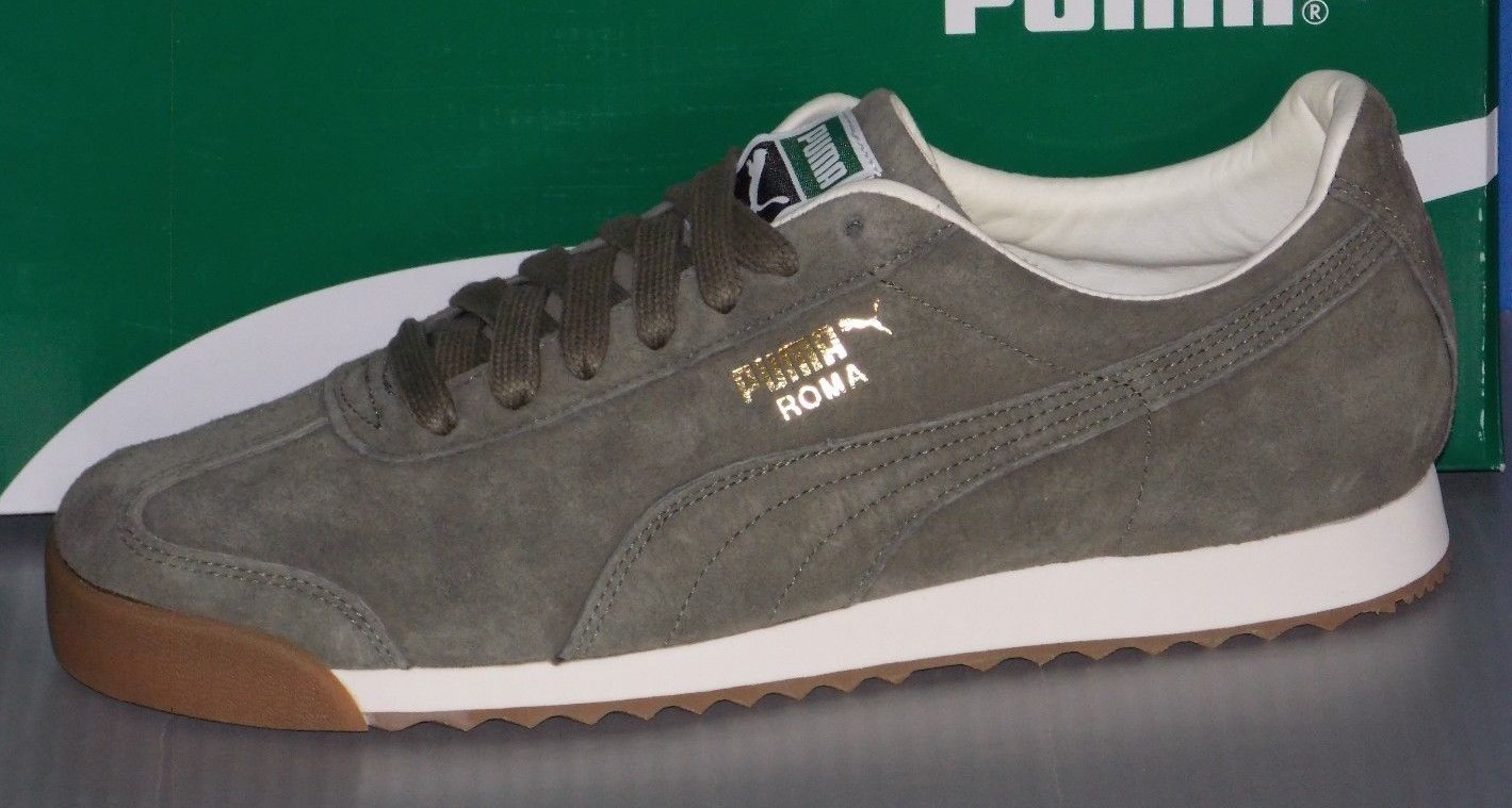 Para Hombre PUMA ROMA envejecido NBK en Colors quemado Oliva blancoo Talla 8.5 Para Hombre PUMA ROMA envejecido NBK en Colors quemado Oliva blancoo Talla 8.5