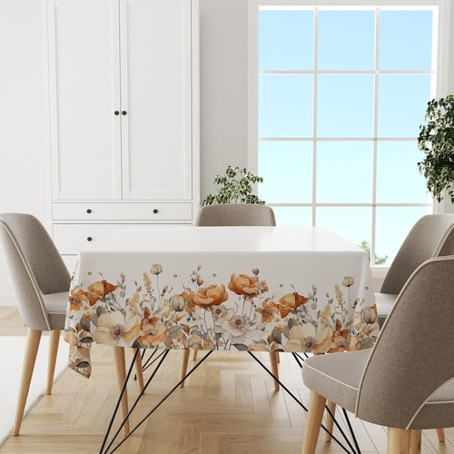 Tablecloth 152 x 213cm Rectangular, Eucalyptus Floral Table Cover for Party P... - Picture 3 of 6