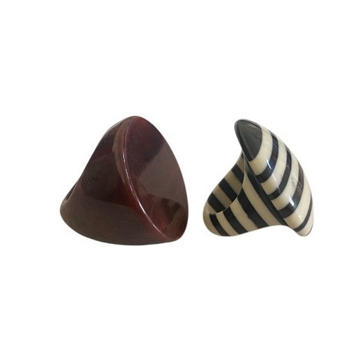 Zara Women’s Pack Of 2 Resin Maxi Rings - Picture 7 of 9
