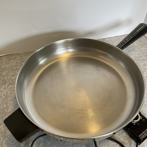 VTG NICE WORING FARBERWARE STAINLESS STEEL ELECTRIC FRY PAN 12” SKILLET B3000 - Picture 5 of 10