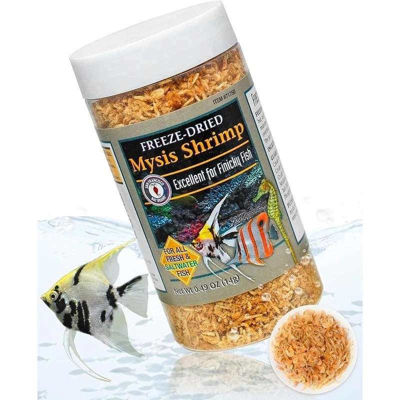 Freeze Dried Mysis Shrimp Fish Food High Protein Cichlids Seahorses 0.49oz New - Image 2 of 4