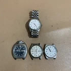 Lot of 4 Vintage Seiko Watches Men Railroad Approved SQ Sports 50 UNTESTED
