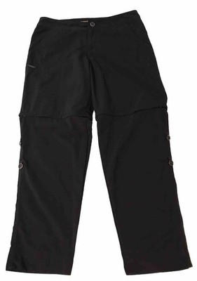 Merrell Opti Wick Convertible Pants Women 34x30 Black UPF 30+ Hiking Fishing