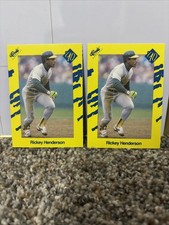 2 Rickey Hendersons Yellow Donruss 90