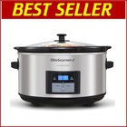 Elegant 8.5 Qt Programmable Stainless Steel Slow Cooker - Perfect for Gatherings