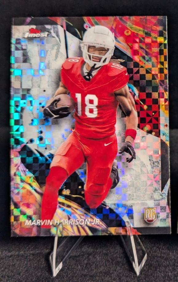 2024 Topps Finest Uncommon Marvin Harrison Jr. #189 Checkerboard Refractor (RC)