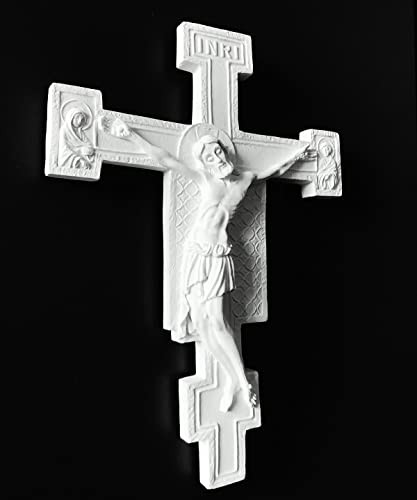 San Damiano Crucifix Wall Cross White, 10'' Jesus Christ Wall Crucifix large, - Picture 2 of 7