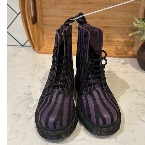 Dr. Martens / Doc Martens *RAR* lila Zebramuster Pascal 8-Loch Größe 6 - Bild 5 von 9