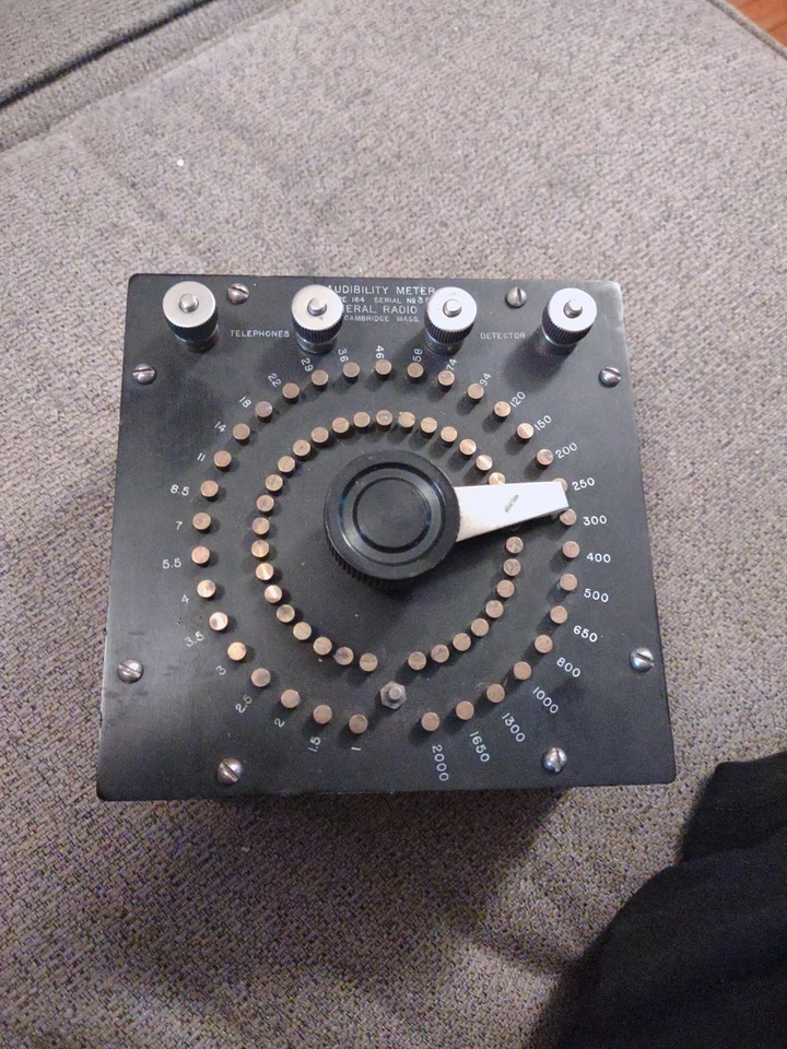 General Radio Co. Type 164 Audibility Meter Wooden Box - Weston Electrical Mint! - Image 3 of 4
