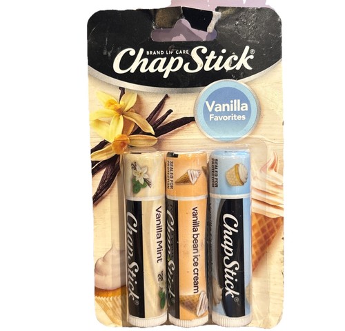 ChapStick Vanilla Favorites aromatisierter Lippenbalsam 0,15 Unzen 3er Pack - Neu im Paket