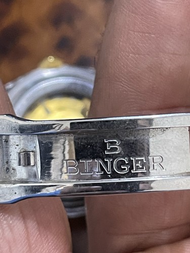 Binger Swiss Striped Mechanical Men's Watch B 552 M - Picture 3 of 7