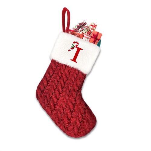 A-Z Weihnachtsstrumpf Weihnachtsmann Süßigkeiten Geschenktüte hängende Dekor DE - Bild 33 von 50