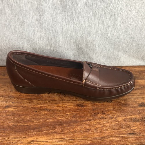 Mocassino SAS Shoe Jewel Ring donna misura 8,5 M pelle marrone tripad made in USA - Foto 7 di 11