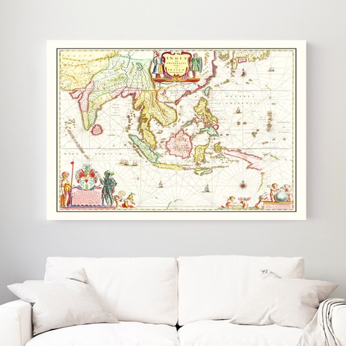 Old Map of India 1665 - Vintage India Art Wall Decor - Picture 3 of 29