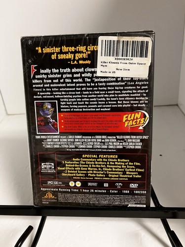 killer klowns from outer space dvd 1988 - Picture 2 of 2