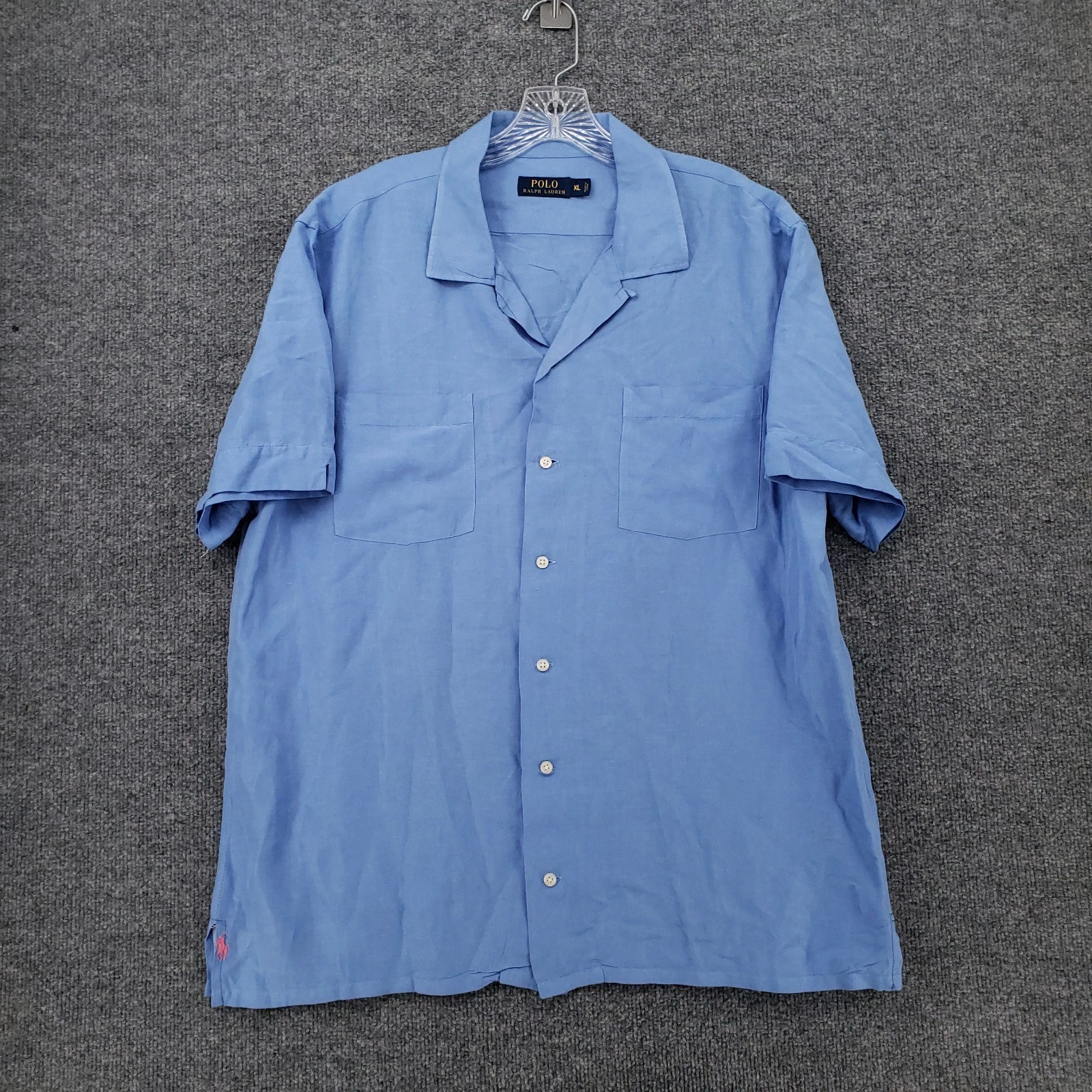 Polo Ralph Lauren Button Up Shirt Men XL Blue Short Sleeve Linen Silk Blend Camp
Opens in a new wind