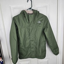 The North Face Kids Green Rain Jacket Size 14-16 Large Excellent Condition