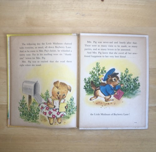 The LITTLE Mailman of BAYBERRY Lane - Ian Munn/Rand McNally Elf Book VTG 1952 HC - Picture 6 of 8