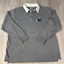 Jansport Penn State Nittany Lions Polo Rugby Shirt Gray with White Collar Sz XL