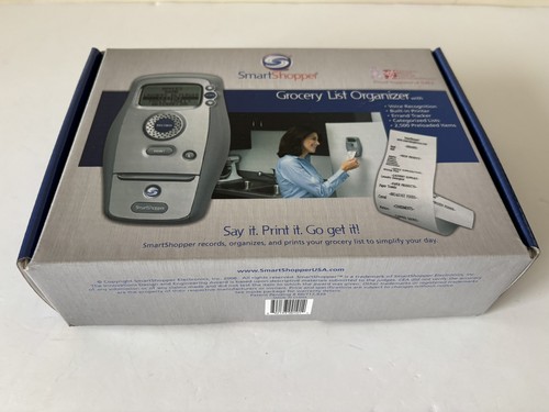 Smart Shopper Grocery List Organizer Voice Printer List Maker New - Picture 11 of 16