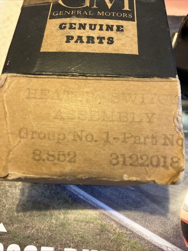 NOS 1949 1950 CHEVROLET PASSENGER W/ AIRFLOW HEATER CONTROL SWITCH 3122018 - Picture 2 of 10
