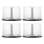 4 Pcs Disc Storage Rack Boîte De Rangement Pour Dvd Cas Transport