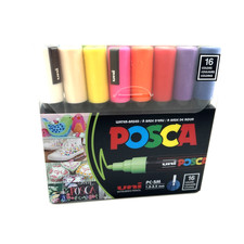 Posca Acrylic Paint Marker Set Water-based 16 Color PC-5M Medium Point