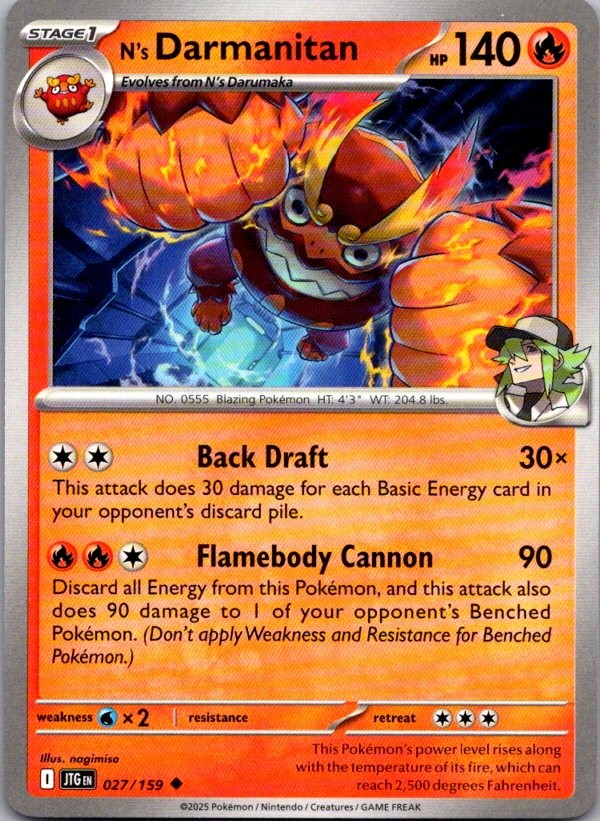 N'S DARMANITAN 027/159 JOURNEY TOGETHER POKEMON
