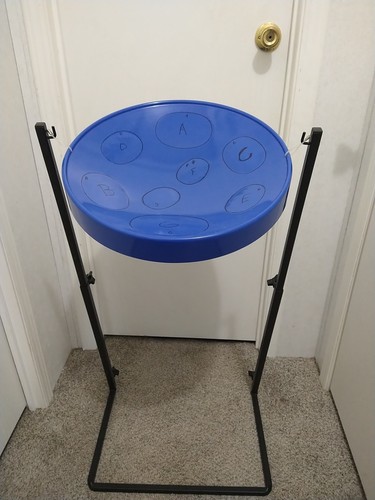 Jumbie Jam Steel Drum Kit w/Metal Adjust Z-Floor Stand-Blue Pan G Major W1159 - Picture 2 of 13
