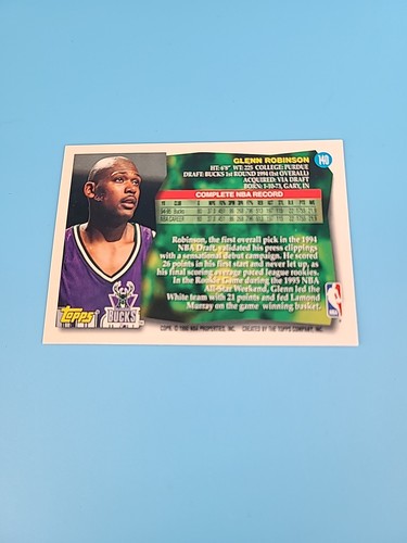 1995 Topps Glenn Robinson #140 Career Milwaukee Bucks Basketball Card - Picture 2 of 2