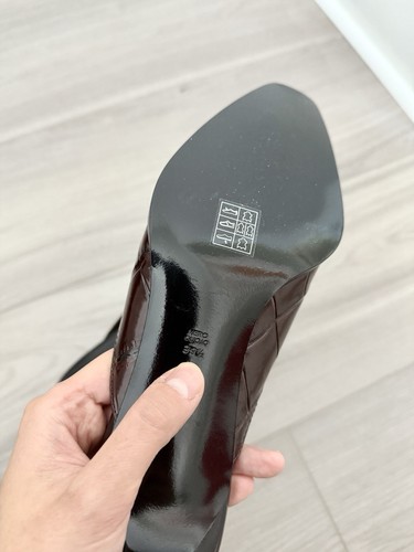 3.1 Phillip Lim Agatha Kitten Heel Mules Croc-effect Leather Size 39.5 NEW - Picture 4 of 5