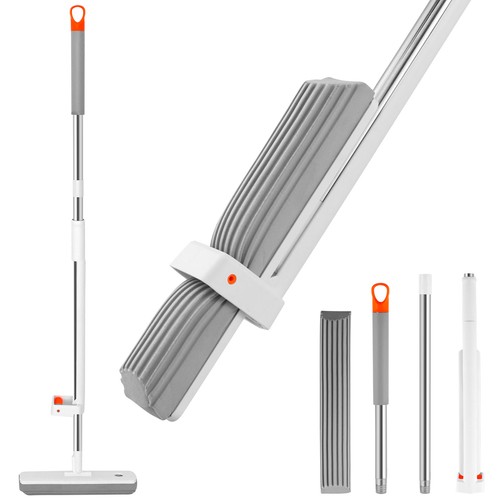 Sponge Mop with Replacement Sponge Head Hands Free Self Wringing Mop with stLol - Picture 9 of 11