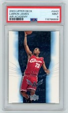 2003 Upper Deck #AA3 Lebron James Cleveland Cavs Air Academy RC PSA 9 MT (65196)
