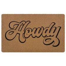 Howdy Western Cowgirl Door Mat, Funny Welcome Front Door Mat Indoor Outdoor E...