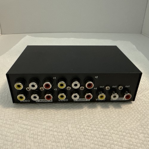PANLONG 2/4 Port Video Audio Switch 4 Port 1 Unit New - Picture 4 of 4
