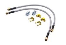 Brake Hose Kit, Flexline, DOT Approved, 18 in, 3 AN Hose, 3 AN Straight