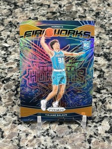 2024-25 Panini Prizm Tidjane Salaun #262 RC Rookie Orange Fireworks /49