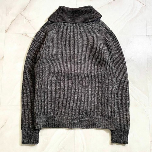 RRL Ralph Lauren Shawl Collar Chunky Knit Cardigan Gray Men’s Size M USA Vintage - Picture 9 of 9
