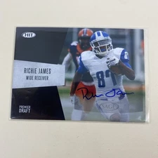 2018 SAGE Hit Premier Draft Autographs Black #A63 Richie James NM-MT Auto Chiefs